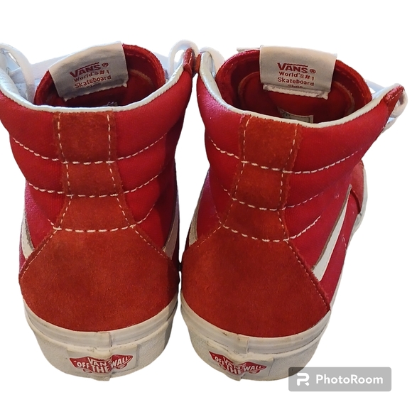 VANS Kids Red SK8 Hi Top Sneakers Size US Kids 6.5 - Picture 7 of 7